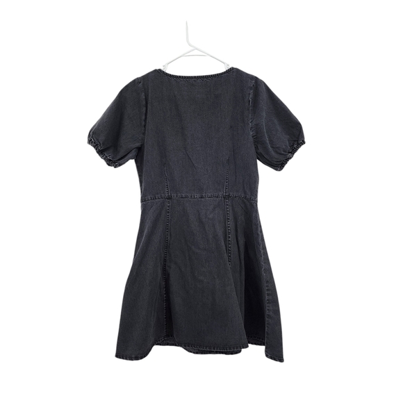 Asos Design Women's 100% Cotton Button Front Soft Denim Mini Tea Dress - UK10 - Picture 6 of 7